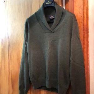 Womens Brooks Brothers Shawl Collar Sweater